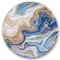 Designart - Ocean Blue Golden Jasper Agate II - Modern Round Circle Metal Wall Decor
